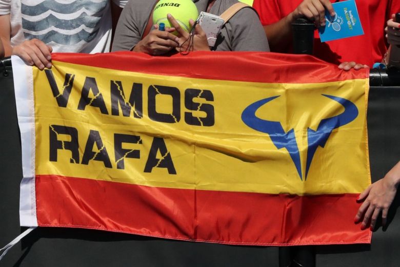 Rafael Nadal szurkolók zászlója