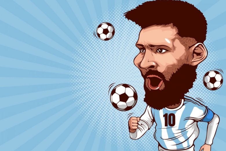 Lionel Messi karikatúra 001