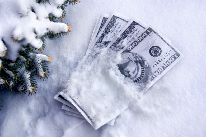 pénz hóesés nyeremény tél