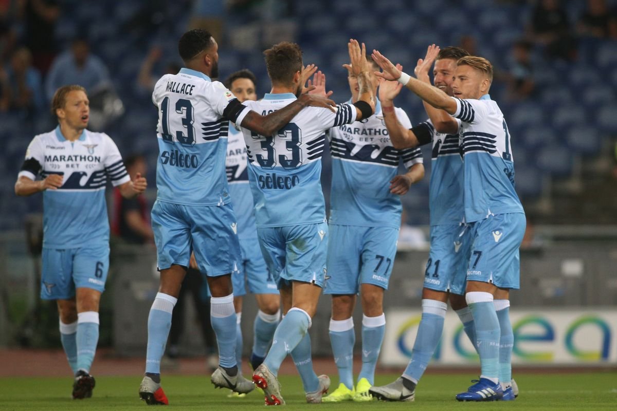 Lazio játékosok 002 Lazio játékosok öröme (Fotó: Marco Iacobucci EPP / Shutterstock.com)