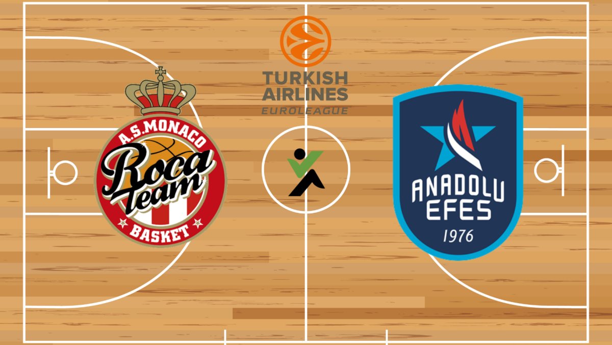 Monaco vs Anadolu Efes Euroliga kosárlabda 