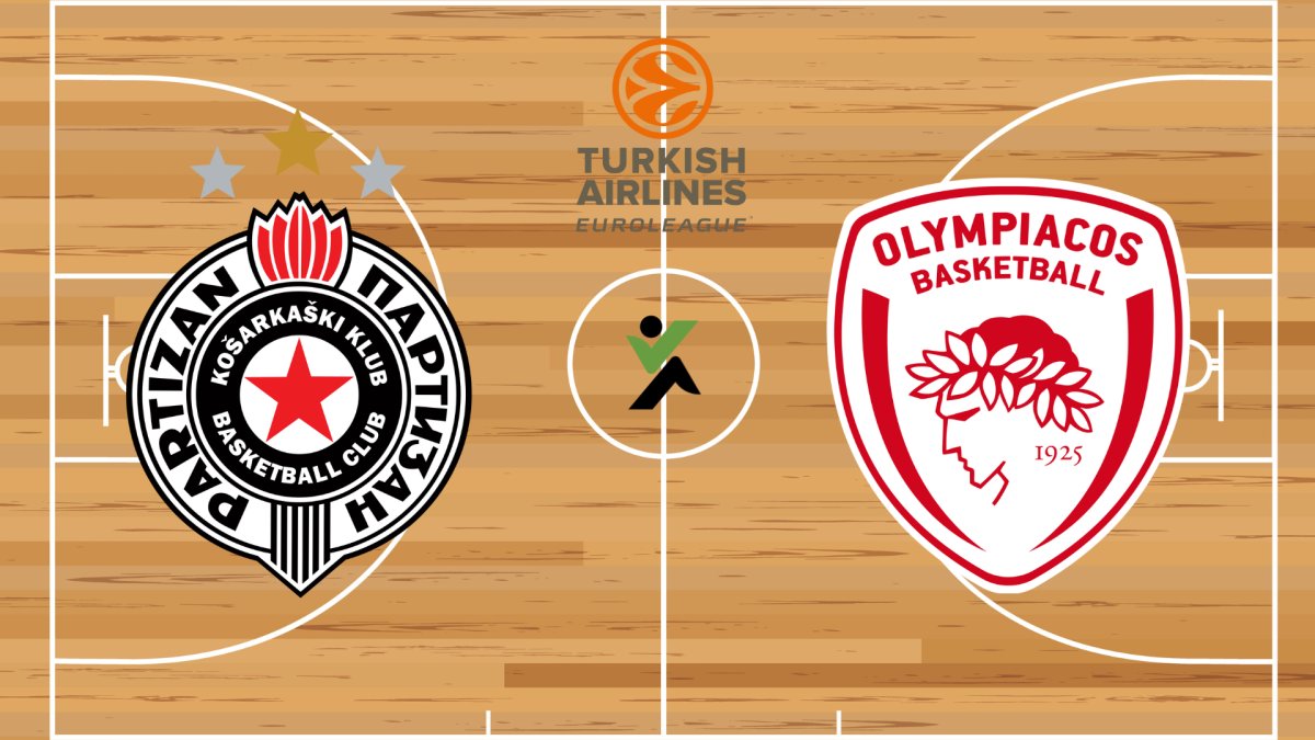 Partizan vs Olimpiakosz Euroliga kosárlabda 